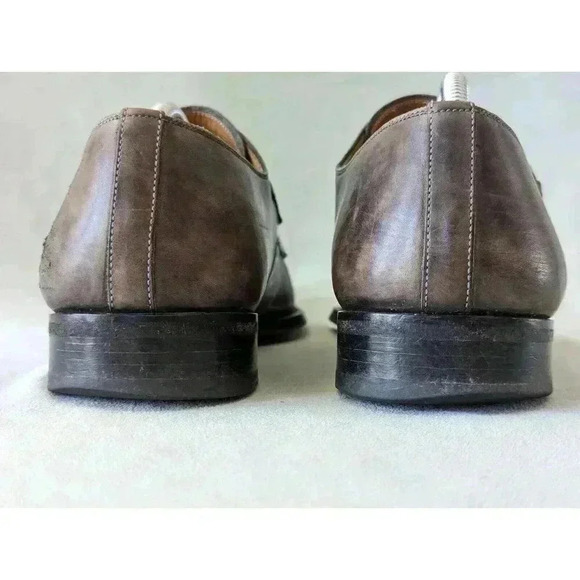 Magnanni Marco Cuero Single Monk Strap Gray Mens Dress 13276 Sz 10.5 M - Picture 11 of 16